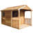 Clubhouse 10 ft. W x 14 ft. D Western Red Cedar Wood Storage Shed-166689615