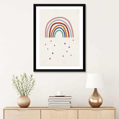 Décoration murale pleure arc-en-ciel pour enfants