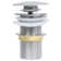 Vidaxl Push Drain Without Overflow Function 2.5X2.5X3.6"