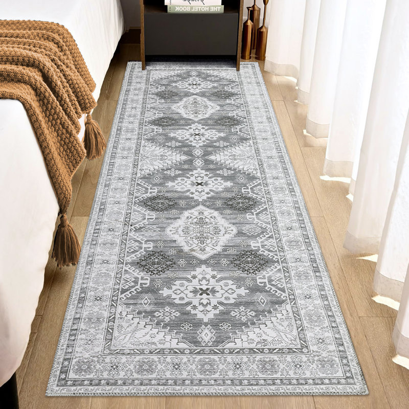 Tapis Cubillos avec envers antidérapant, Tapis de couloir 2 pi x 6 pi