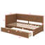 Lit de jour simple en bois avec deux tiroirs-80783924