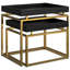 Ensemble de 2 tables gigognes en bois de manguier massif Macy