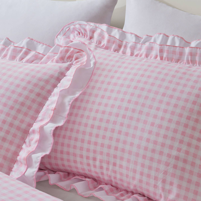 Ensemble d'édredon 3 pièces simple / simple XL Rowena, Édredon pour lit simple + 2 pièces supplémentai, Rose