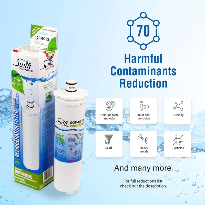 Swift Green Filters SGF-BO52 Compatible Refrigerator Water Filter for EVOLFLTR10, 640565, 1257074, 5586605, 55866-06, AP3961137, Made in USA-3 Pack