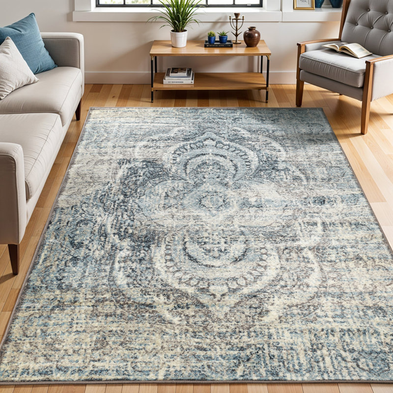 Tapis de couloir ou tapis d'intérieur Iraheta, Rectangle 8 pi x 10 pi