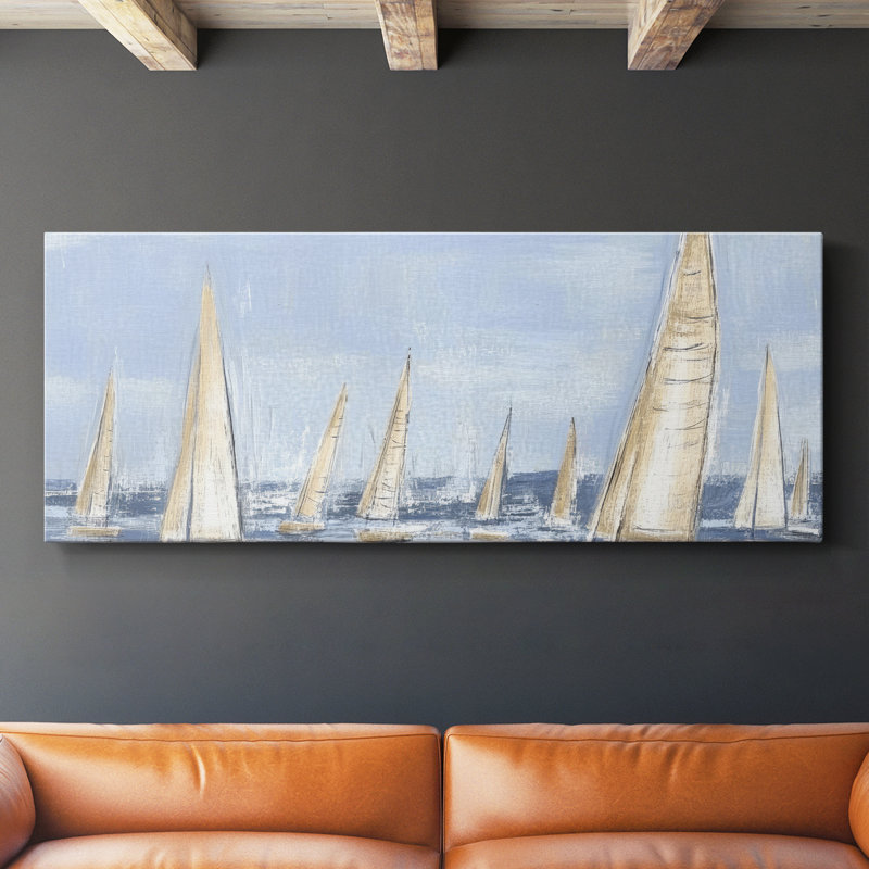 Série nautique-CCxxix - Toile tendue avec châssis - Prêt à accrocher, H 12 po x l 30 po