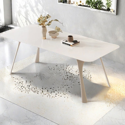 Table de salle à manger moderne et luxueuse de style crème