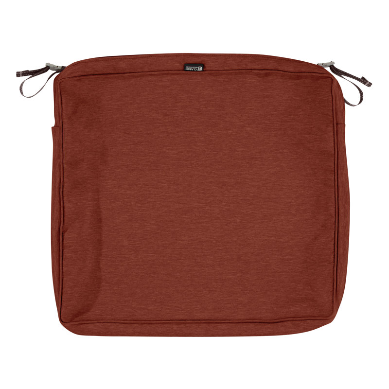 Pina Outdoor Lounge Chair Cushion Cover, Henna Red, 3" H x 21" W x 19" D