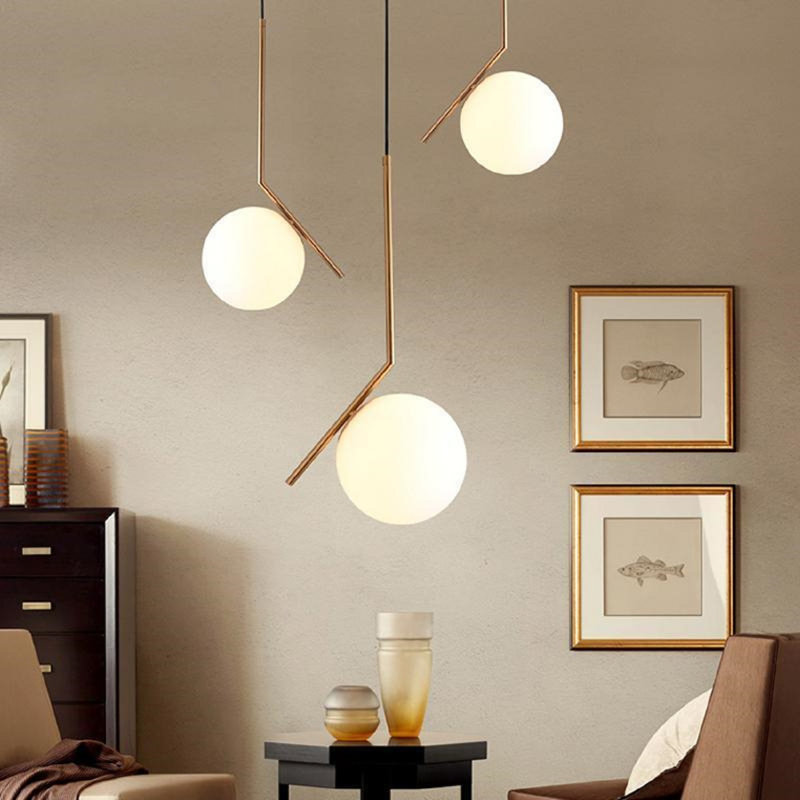 Eicher 1 - Light Gold Single Pendant, 120cm H x 32cm W x 32cm D