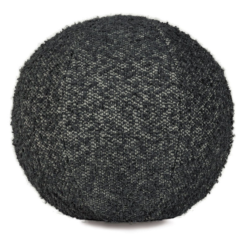 Marl Circular Pillow Cover & Insert, Charcoal