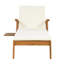 Ensemble de chaise longue et de table d'appoint pliable avec coussin en bois d'acacia Luna