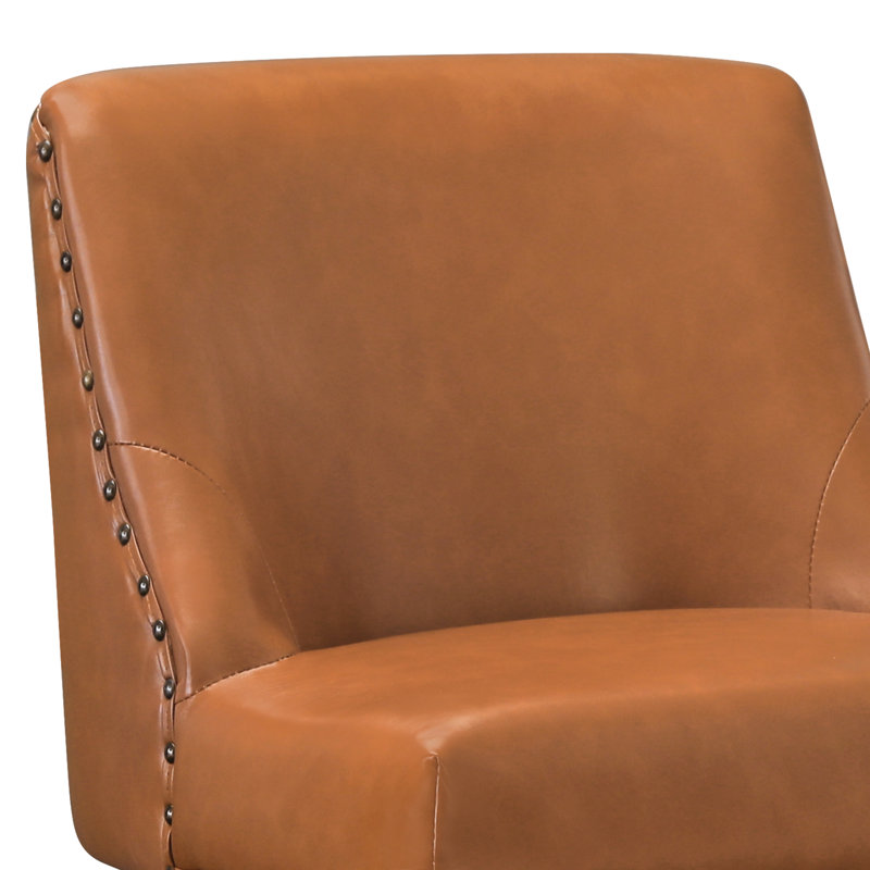 Tabouret de comptoir pivotant de 25,98 po Jhonson, Brun