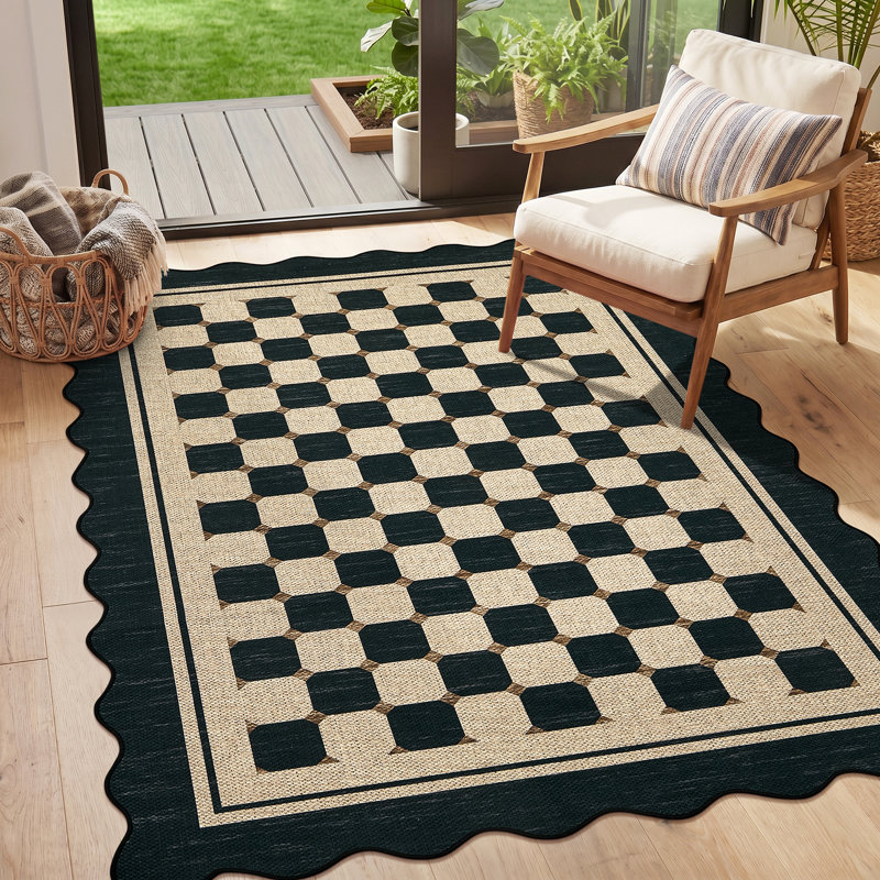 Tapis intérieur / extérieur Easy-Look, Noir, 5 x 7 pi