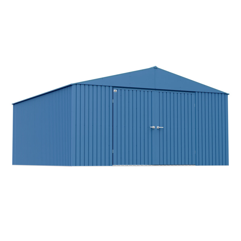 Elite 14 ft x 16 ft Blue Steel Storage Shed