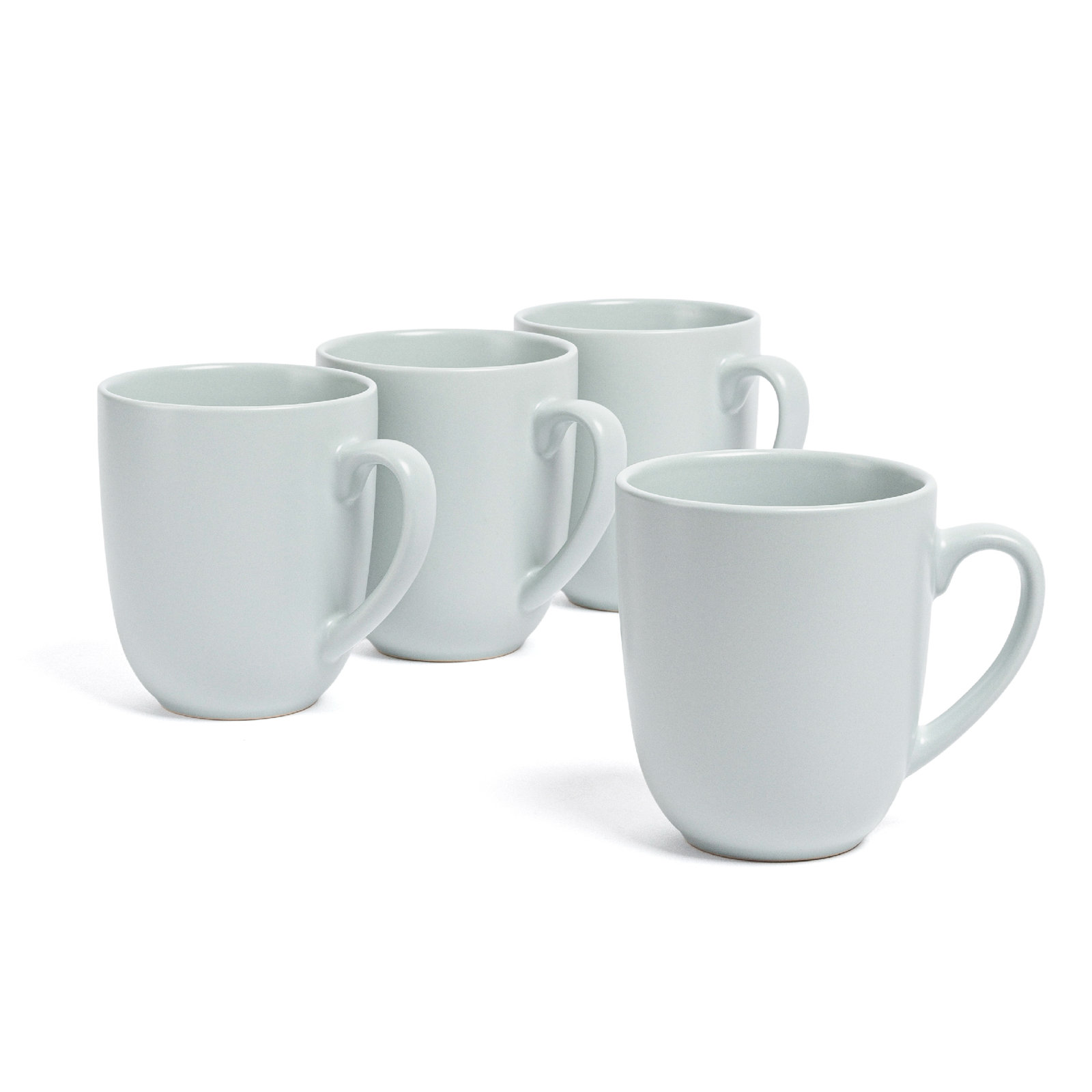 over&back Coupe Semi-Matte Hand-Finished Stoneware Mugs, Blue