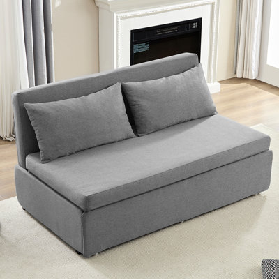 Ebern Designs Sofa Bed Couch,convertible Sleeper Sofa With Cushions & Throw Pillows,2 In 1 Pull Out Couch Bed For Small Place,living Room, Office by Ebern Designs