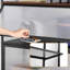 Armoire de rangement 31,5 pouces à 4 niveaux avec porte PC transparente pour garde-manger