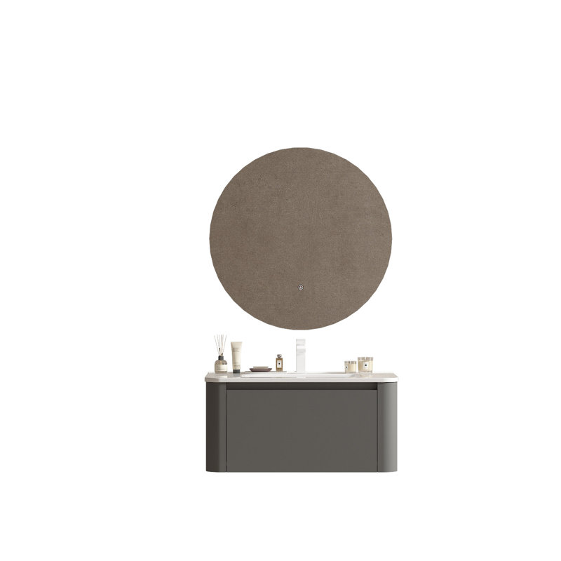 Meuble-lavabo mural flottant avec comptoir en céramique, 30"