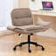 Chaise de bureau pivotante avec accoudoirs et roulettes réglables, dossier ergonomique épais pour de multiples utilisations intérieures-130375343
