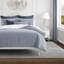 Walker Ticking Stripe Indigo/White Cotton Coverlet Set-1776751364