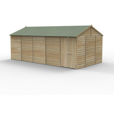 Beckwood 8 ft. W x 19 ft. 6 in. D Solid Wood Apex Garden Shed