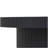 Black Wooden Dimensional Ribbed Living Room Coffee Table, 36" x 36" x 16"