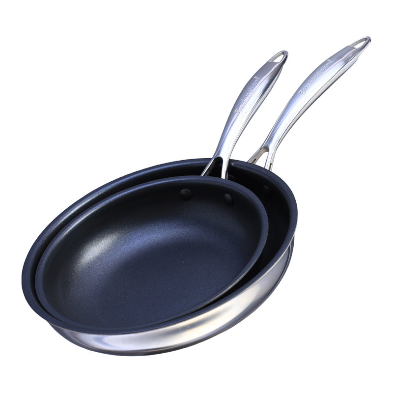 Buckingham Elite Triply 18/8 Stainless Steel Frying Pan Set of 2 ILAG Non-Stick 20 cm , 24 cm