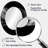 Black White Contemplative Abstraction I - Modern Oval Wall Mirror-510601292