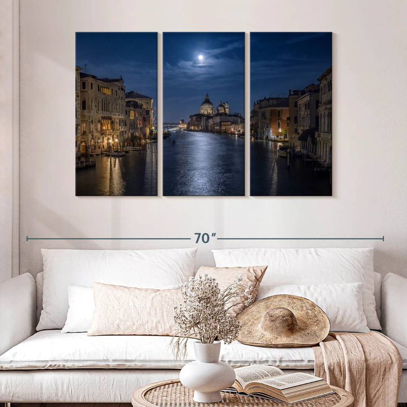 Aime Venise la nuit, H 32 po x l 50 po