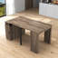 Table de salle à manger extensible 118 po - 23,62 po multifonctionnelle avec prise de courant et 5 panneaux d'extension-1300207191
