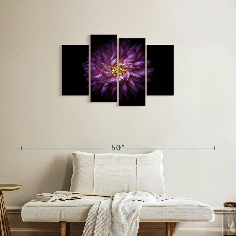 Harnek Backyard Flowers Colored V, 22" H x 36" W