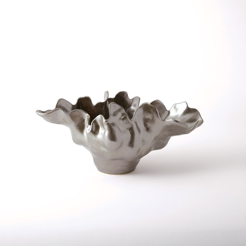 Meteor Decorative Bowl, Medium (10.5'' H x 22'' W x 12'' D), Bronze