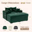 Chaise longue surdimensionnée 57 po en velours côtelé de luxe avec repose-pieds, 2 coussins-6652949
