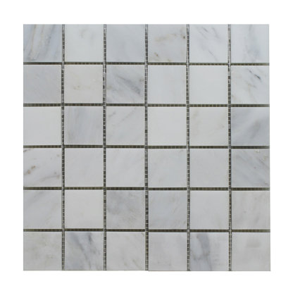 Arabescato Natural Stone Grid Mosaic Wall Tile