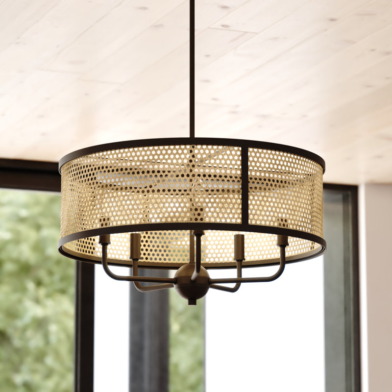 Luminaire suspendu tambour 5 lumières Amoriah