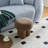 Mushroom Stool, Brown Lamb Wool Seat, Barrel PVC Pipe With Walnut Veneer-1487006056-1487006058