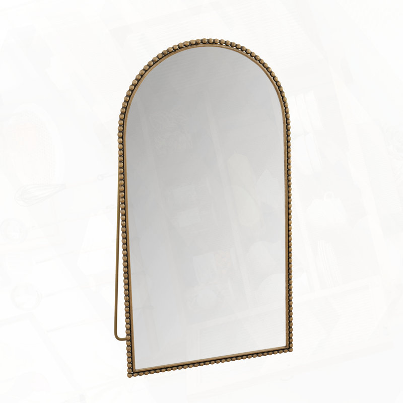 Retro Iron Arch Full Length Mirror With Supporting Feet, Gold