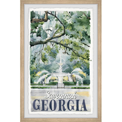 " Forsyth Park Fountain In Savannah, Georgia " Painting Print