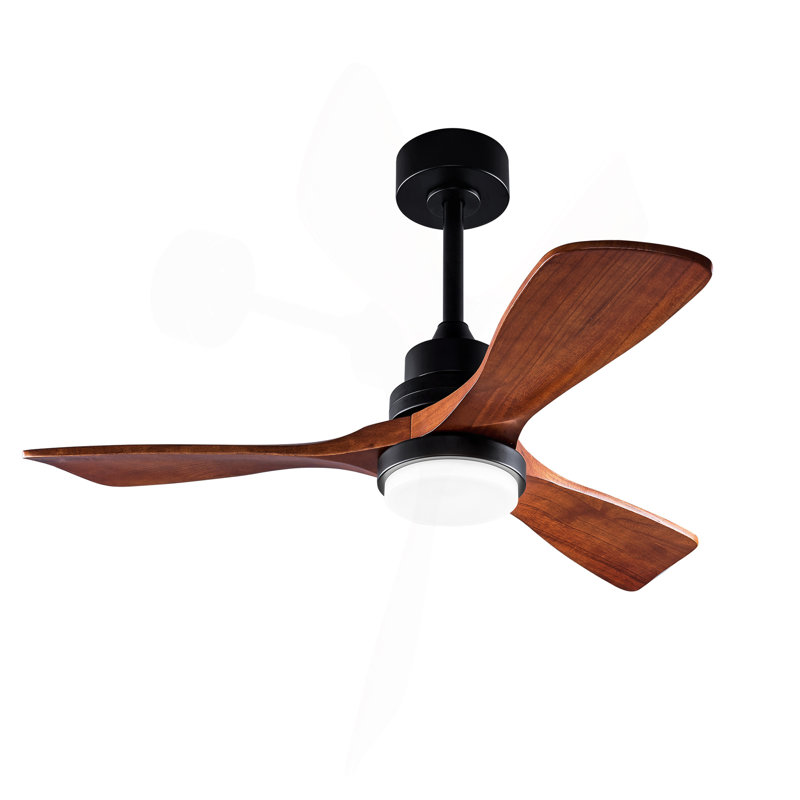 Hot Sales 42 Inch Ceiling Fans With Lights And Remote, Outdoor Ceiling Fan For Patios With Light 3 Blades Modern Ceiling Fan Noiseless Reversible DC Motor, Wood Fan For Farmhouse