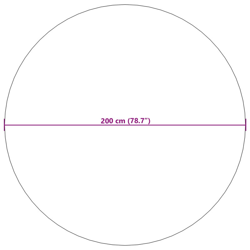 Modern Indoor and Outdoor Rug, Round 200 cm