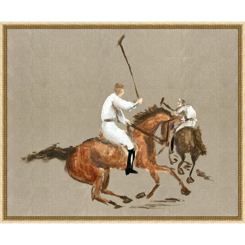 The Polo Match 1 par Lillian August - peinture sur toile encadrée