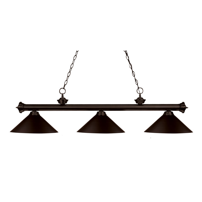 Chevelle 3 - Light Pool Table Lights Pendant, Bronze