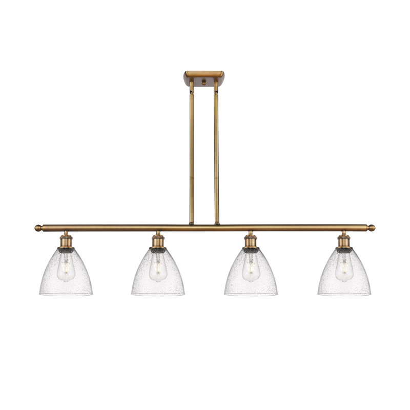 Luminaire suspendu linéaire à 4 lumières pour îlot de cuisine Amazin, H 43,75 po x l 48 po x P 7,5 po, Ampoule non incluse