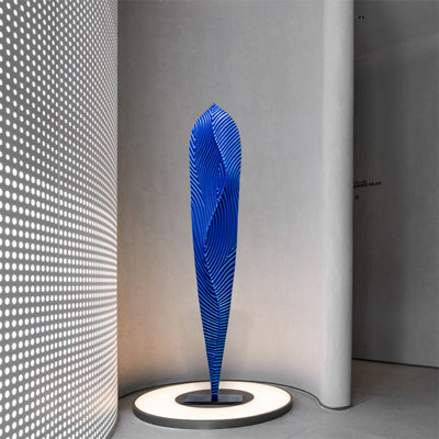 Blue+Black Free Form Solid Wood+Iron Decorative Object