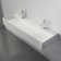 Homary 15.75'' Matte White Resin Rectangular Bathroom Sink