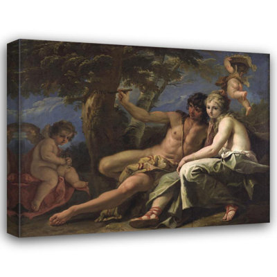 "Angelica and Medoro" par Sebastiano Ricci - Toile tendue avec châssis