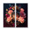 Chic bouteille de parfum avec roses roses II - art mural sur toile rose 2 pièces