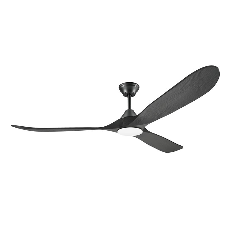 3-Blade Indoor Smart Ceiling Fan with Light and Remote/APP Control,3 LED Colors,6 Speed Noiseless DC Motor,Timer