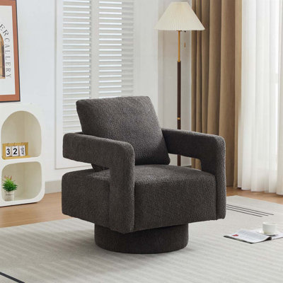 Fauteuil d'appoint pivotant rembourré Boucle