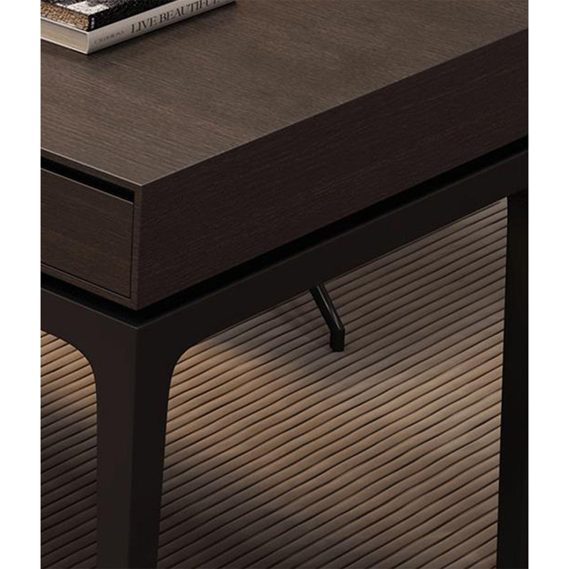 Bureau en bois massif clair et luxueux, 29.53" H x 70.87" W x 27.56" D